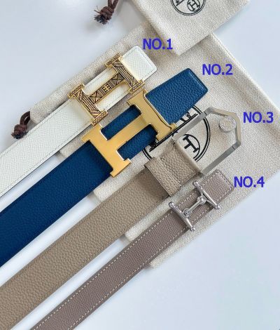 AAA Quality Copy Hermes Reversible Leather Belt and Metal Buckle